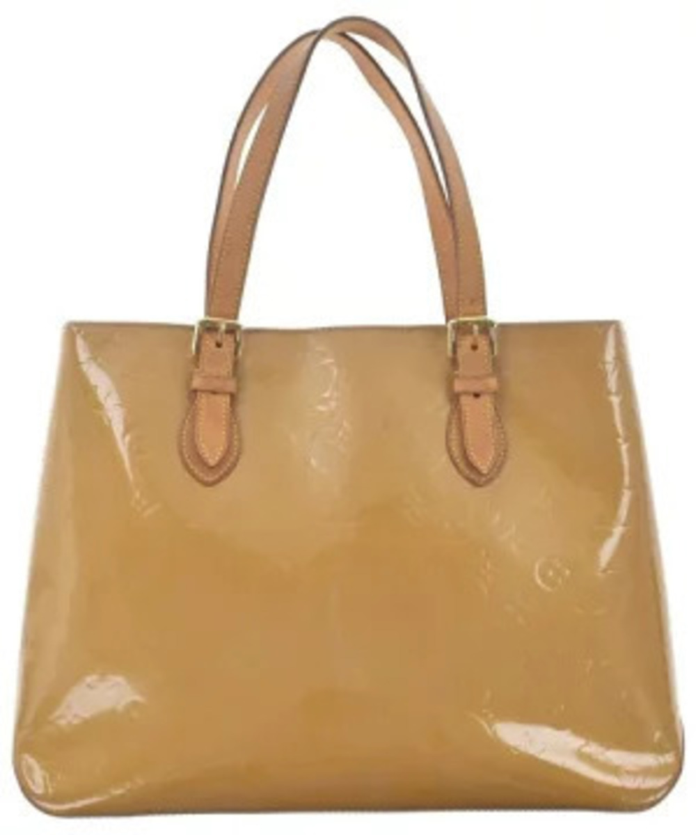 Louis Vuitton Vernis Brentwood tote bag Noisette hazelnut leather Brown